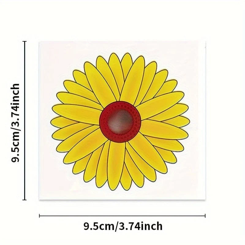 6 Stück, Fenster-Fliegenfallen für den Innenbereich, Sonnenblumen-Fliegenfänger, Fenster-Fliegenaufkleber, klebrige Fenster-Insektenfalle für den Innen- und Außenbereich, Insektenfallen für den Innen- und Außenbereich, Innen- und Außenbereich, Haus, Küche, Pflanzen, Bäume, fliegende Insekten, Schädlingsbekämpfung