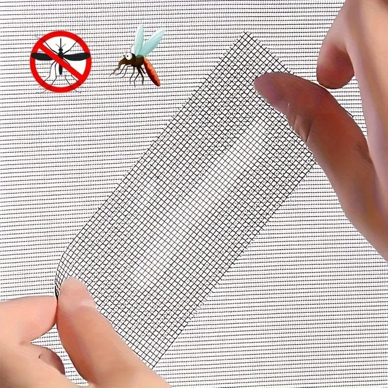 1 Stück, Bildschirmfenster-Reparaturband wird geschnitten und für die schnelle Reparatur von mücken- und insektenresistenten selbstklebenden Bildschirmfenstern verwendet. Der Türvorhang und das Moskitonetz werden geklebt, um die Löcher im Bildschirmfensterband zu reparieren