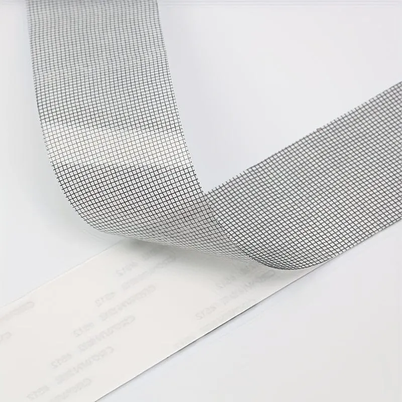 1 Rolle Fensterscheiben-Reparaturband, selbstklebendes Netzband zum Abdecken von Fenstertür-Risslöchern, Bildschirm-Patch-Reparaturset