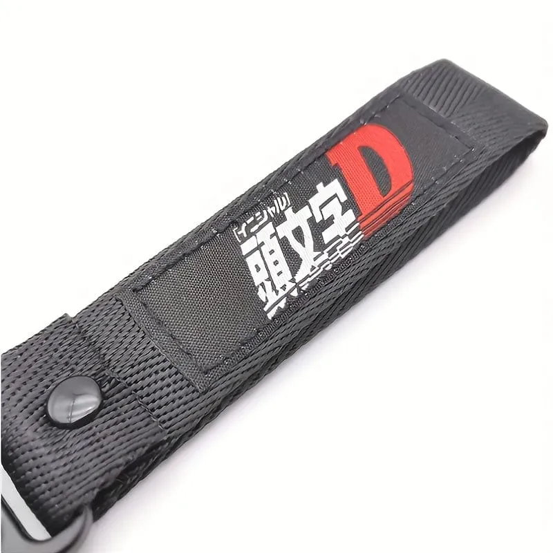JDM Schlüsselanhänger Initiale D Fujiwara Tofu Shop Nylon Schlüsselanhänger Schlüsselanhänger Autoschlüssel Stahlfederclip Lanyard Motorradzubehör