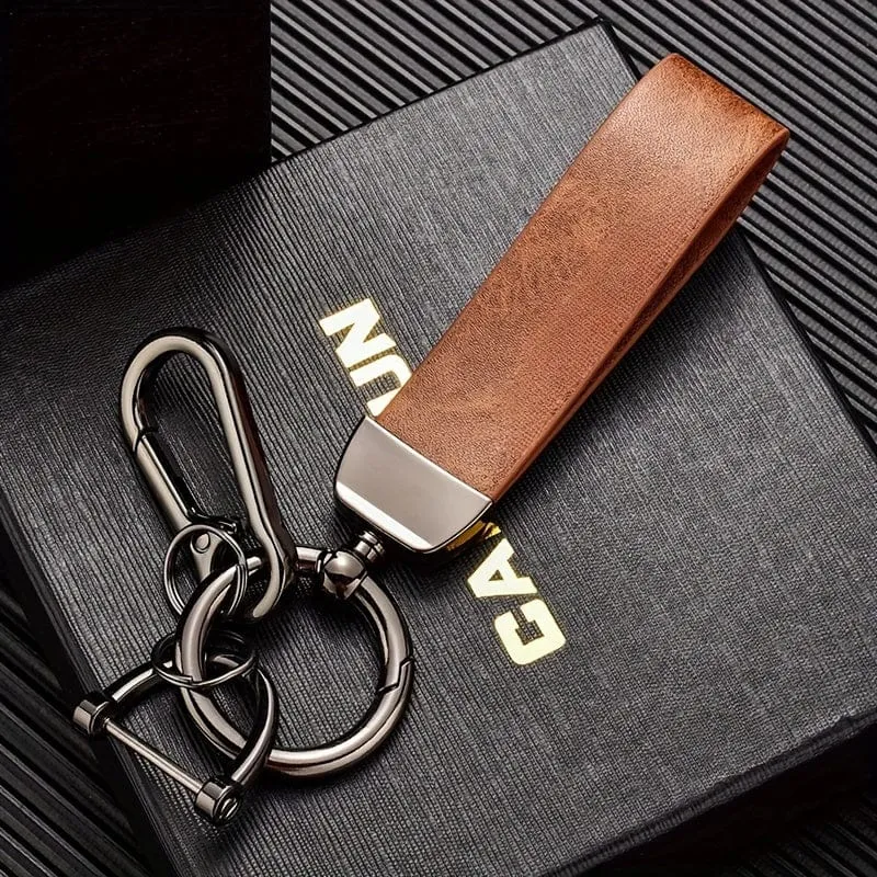 Kreative einfache Mode Schlüsselanhänger Anhänger Coole Schlüsselanhänger Ring Hand Seil Tasche Ornament High-End Retro PU Leder Schlüsselanhänger hängende Schnalle Schlüsselzubehör