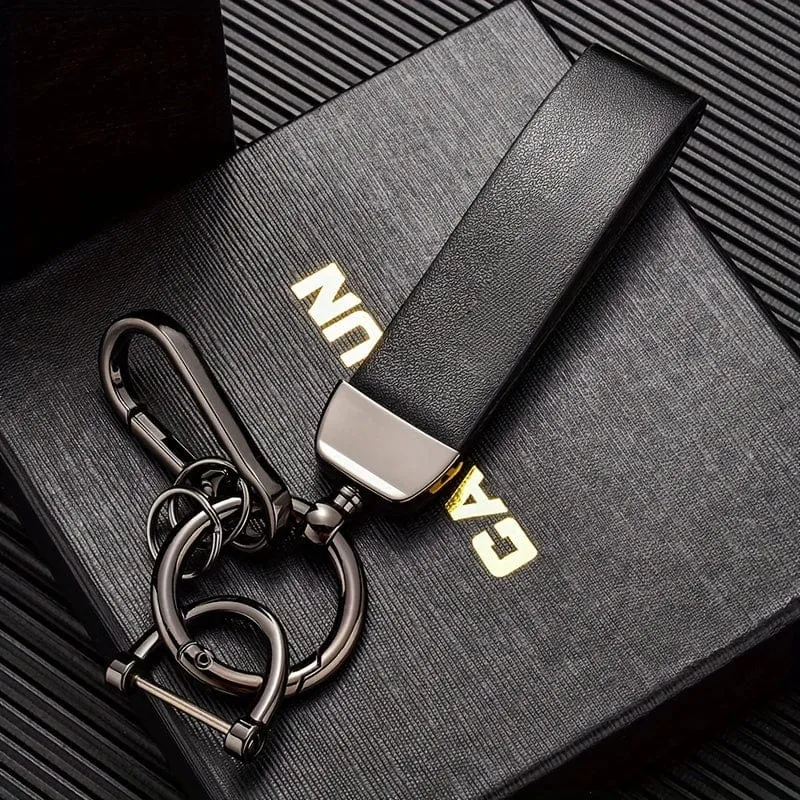 Kreative einfache Mode Schlüsselanhänger Anhänger Coole Schlüsselanhänger Ring Hand Seil Tasche Ornament High-End Retro PU Leder Schlüsselanhänger hängende Schnalle Schlüsselzubehör