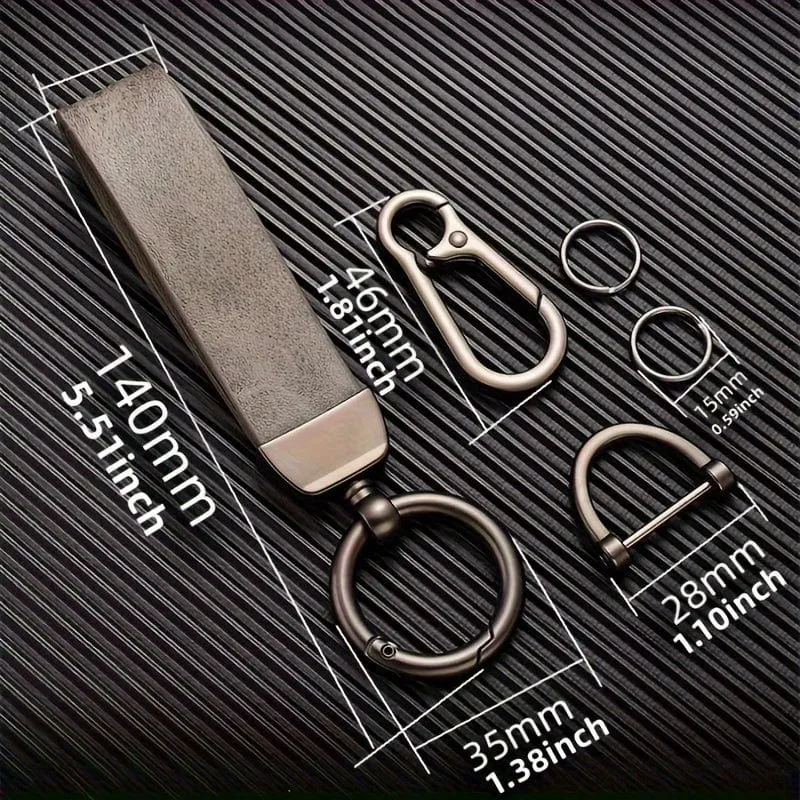 Kreative einfache Mode Schlüsselanhänger Anhänger Coole Schlüsselanhänger Ring Hand Seil Tasche Ornament High-End Retro PU Leder Schlüsselanhänger hängende Schnalle Schlüsselzubehör