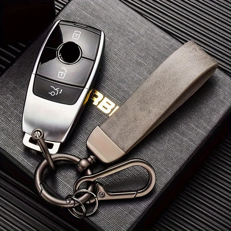 Kreative einfache Mode Schlüsselanhänger Anhänger Coole Schlüsselanhänger Ring Hand Seil Tasche Ornament High-End Retro PU Leder Schlüsselanhänger hängende Schnalle Schlüsselzubehör