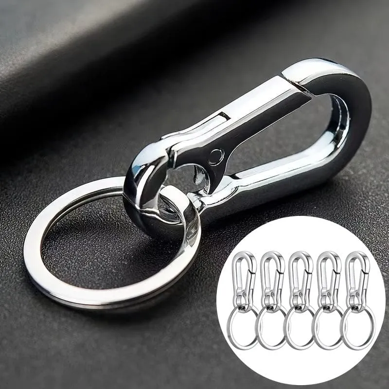 5 teile/satz Kreative Metall Schlüsselbund Einfache Legierung Frühling Schlüssel Kette Ring DIY Design Für Auto Motorrad Home Schlüssel Halter Dekorationen silber