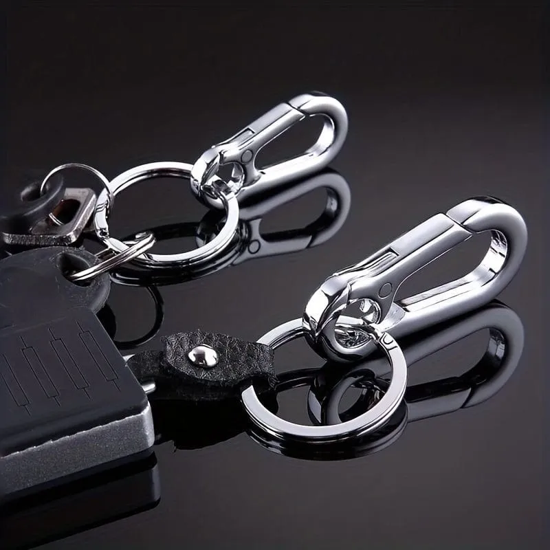 5 teile/satz Kreative Metall Schlüsselbund Einfache Legierung Frühling Schlüssel Kette Ring DIY Design Für Auto Motorrad Home Schlüssel Halter Dekorationen silber