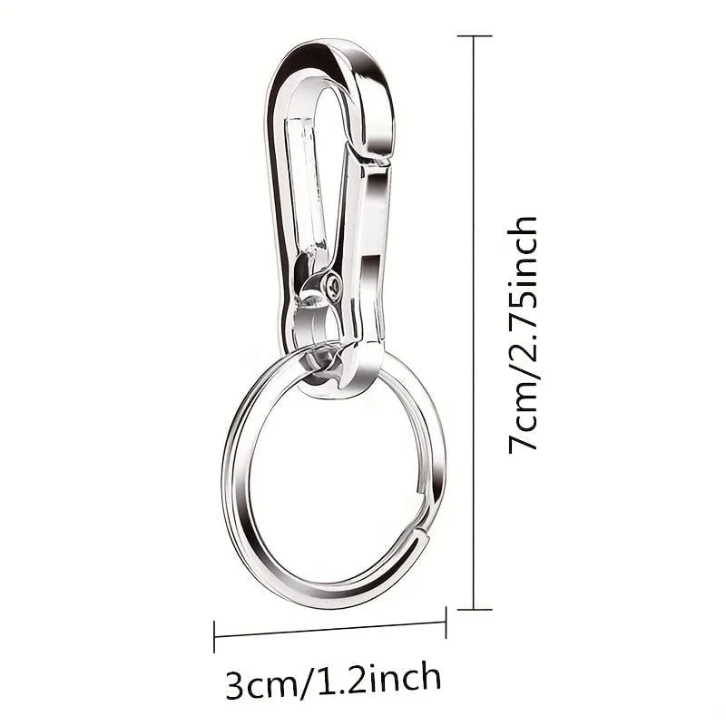 5 teile/satz Kreative Metall Schlüsselbund Einfache Legierung Frühling Schlüssel Kette Ring DIY Design Für Auto Motorrad Home Schlüssel Halter Dekorationen silber
