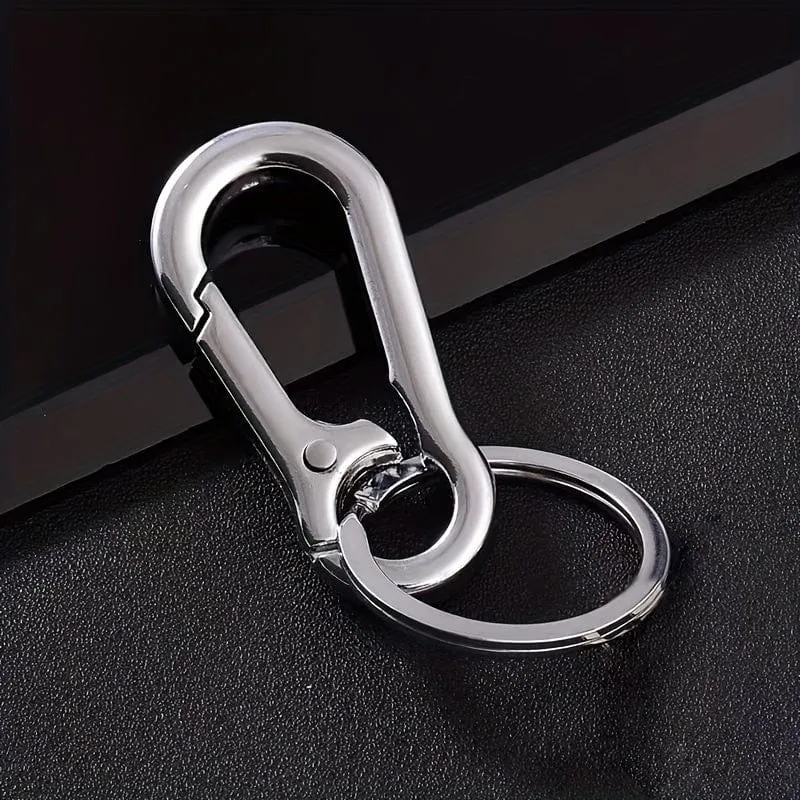 5 teile/satz Kreative Metall Schlüsselbund Einfache Legierung Frühling Schlüssel Kette Ring DIY Design Für Auto Motorrad Home Schlüssel Halter Dekorationen silber