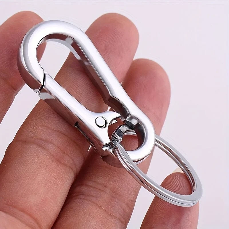5 teile/satz Kreative Metall Schlüsselbund Einfache Legierung Frühling Schlüssel Kette Ring DIY Design Für Auto Motorrad Home Schlüssel Halter Dekorationen silber
