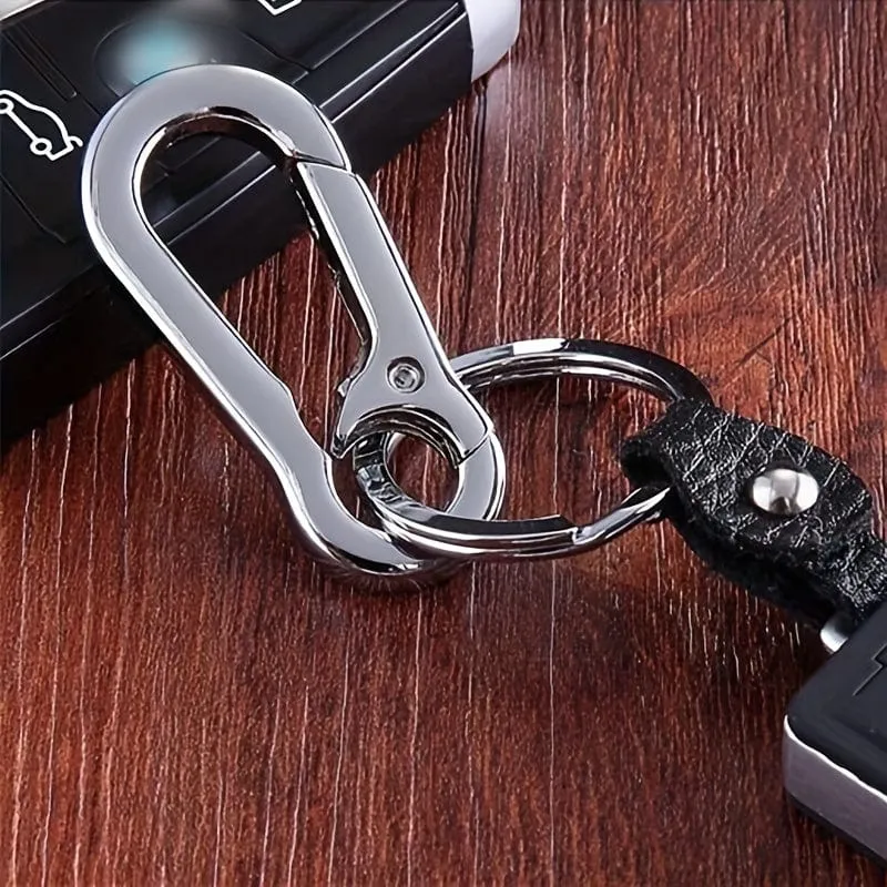 5 teile/satz Kreative Metall Schlüsselbund Einfache Legierung Frühling Schlüssel Kette Ring DIY Design Für Auto Motorrad Home Schlüssel Halter Dekorationen silber