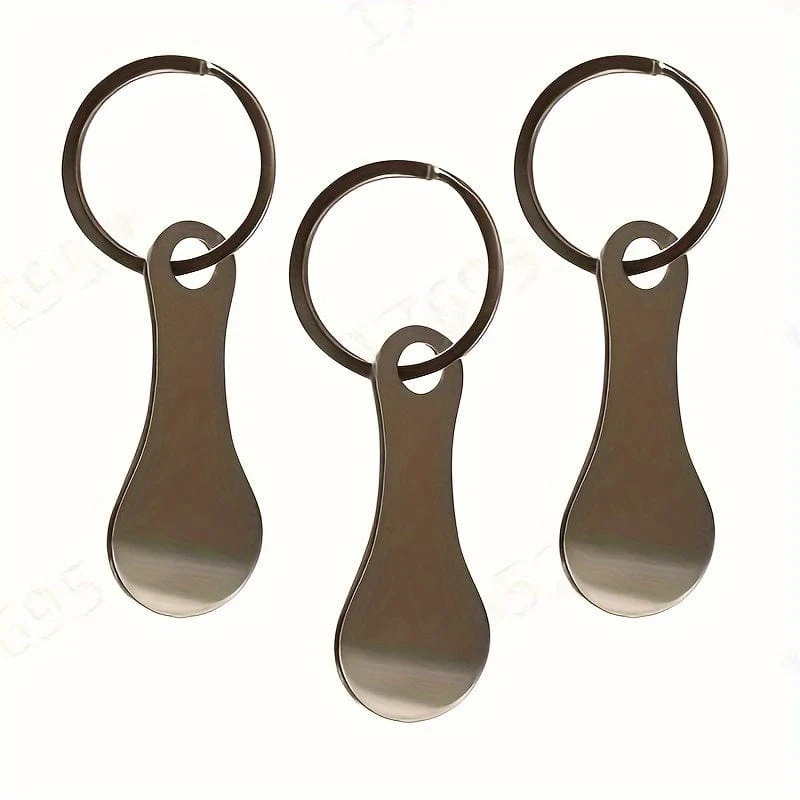 3 Stück Metall-Aluminium-Legierung Einkaufswagenchip Schlüsselanhänger Schlüsselanhänger – Entsperren Sie Ihren Lebensmitteleinkaufswagen und statten Sie Ihre Weihnachtsfeiern aus!
