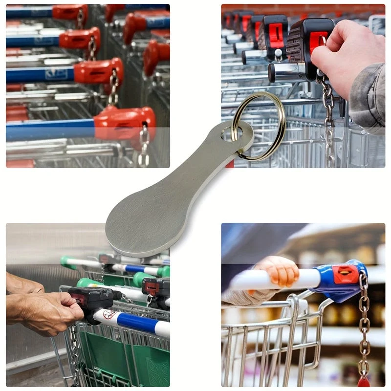 3 Stück Metall-Aluminium-Legierung Einkaufswagenchip Schlüsselanhänger Schlüsselanhänger – Entsperren Sie Ihren Lebensmitteleinkaufswagen und statten Sie Ihre Weihnachtsfeiern aus!
