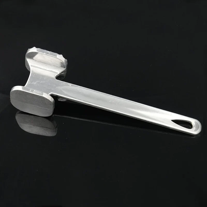 1 Stück Fleischklopfer aus Aluminiumlegierung, doppelseitiges Hochleistungs-Fleischklopfer-Werkzeug aus Edelstahl, ideal zum Zartmachen von Steak, Rindfleisch, Geflügel, Küchenutensilien für den Außenbereich