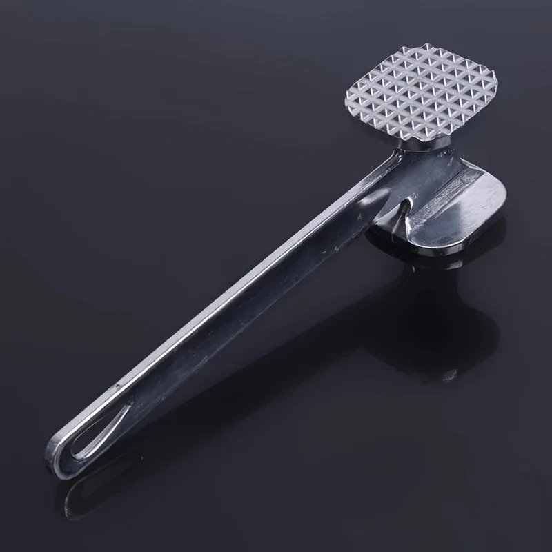 1 Stück Fleischklopfer aus Aluminiumlegierung, doppelseitiges Hochleistungs-Fleischklopfer-Werkzeug aus Edelstahl, ideal zum Zartmachen von Steak, Rindfleisch, Geflügel, Küchenutensilien für den Außenbereich