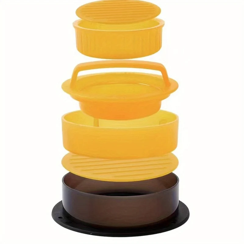 1 Set Hamburgerpresse, Patty-Maker, 3-in-1-Antihaft-Form für gefüllte Burger, Rindfleisch-Patties und Slider, BBQ-Grillzubehör, für verschiedene frische, köstliche gefüllte Burger, Slider-Burger, Rindfleisch-Burger, Antihaft-Fleisch.