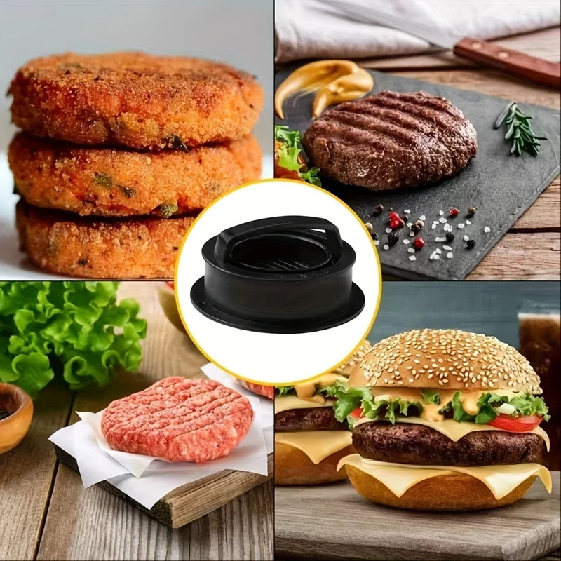 1 Set Hamburgerpresse, Patty-Maker, 3-in-1-Antihaft-Form für gefüllte Burger, Rindfleisch-Patties und Slider, BBQ-Grillzubehör, für verschiedene frische, köstliche gefüllte Burger, Slider-Burger, Rindfleisch-Burger, Antihaft-Fleisch.