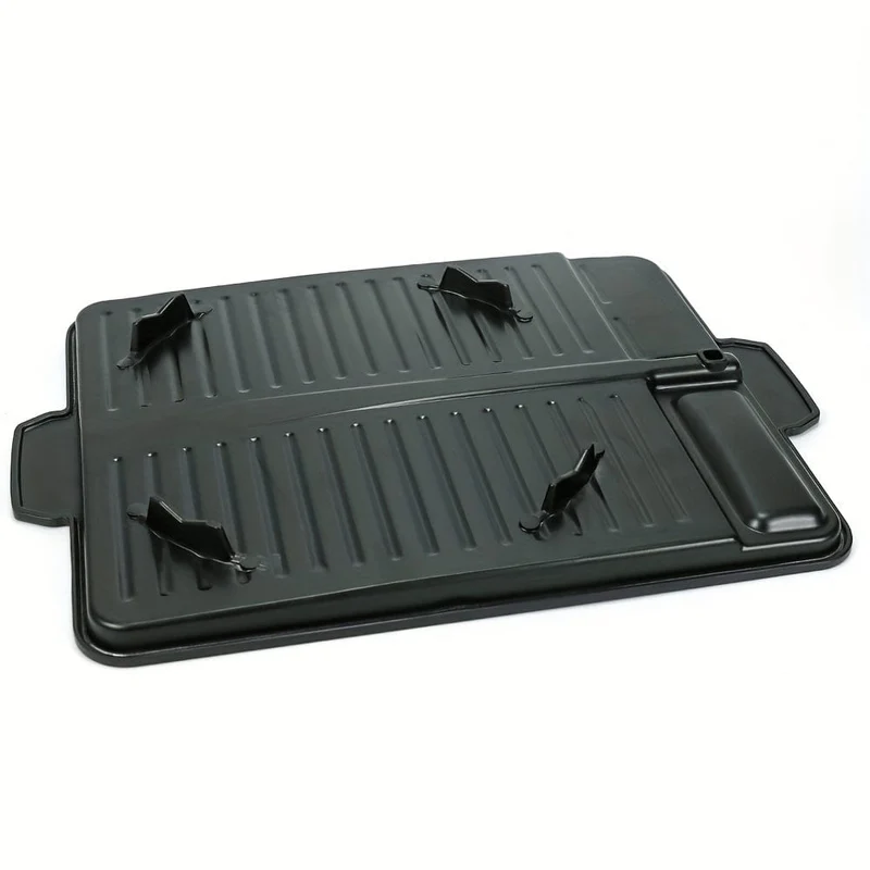 1 Stück, BBQ-Grillplatte, antihaftbeschichtete Backform zum Kochen im Freien, rechteckige Grillpfanne aus Metall für den Haushalt, rauchfrei und leicht zu reinigen, perfekt für Grillen, Camping und Picknicks, Grillzubehör, Grillzubehör