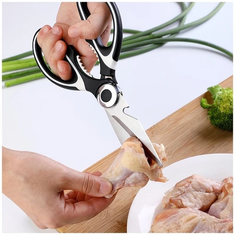 1 Stück Grillschere, scharfe Küchenschere, Edelstahl-Mehrzweckschere zum Fleischschneiden, Küchenbedarf