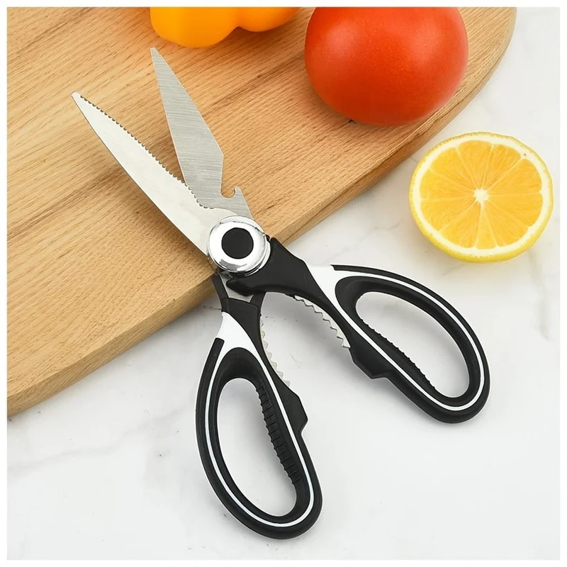 1 Stück Grillschere, scharfe Küchenschere, Edelstahl-Mehrzweckschere zum Fleischschneiden, Küchenbedarf
