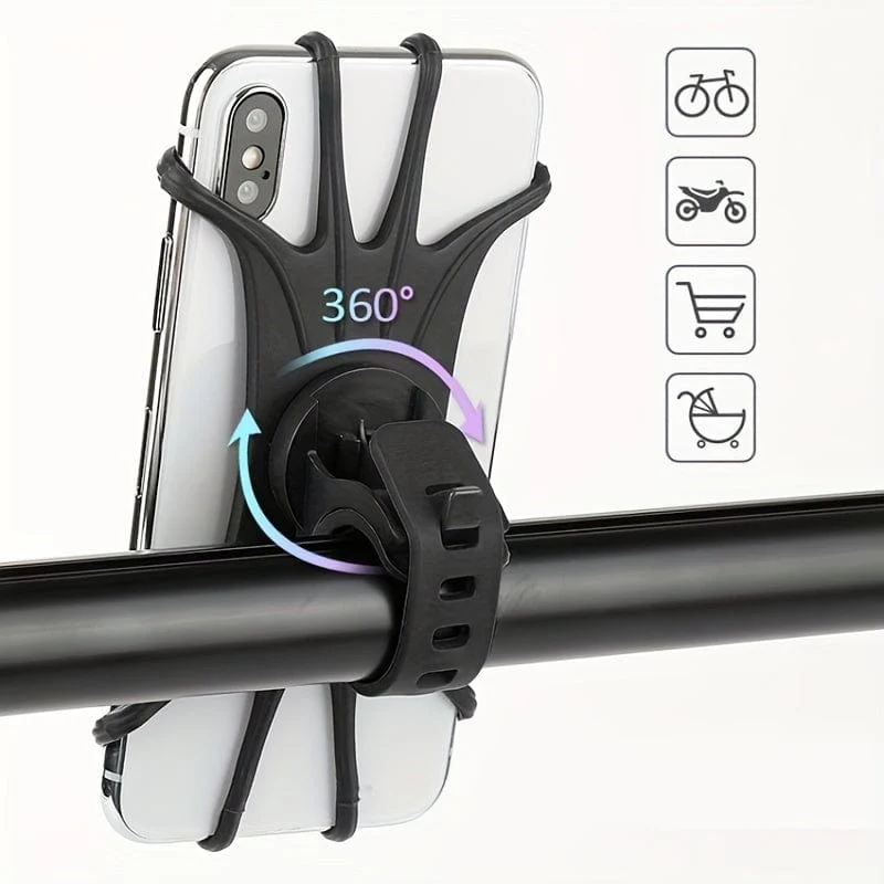 Fahrrad Motorrad Handyhalter Einstellbare 360 ​​Rotation Silikon Fahrrad Handyhalter Telefon Zubehör Handyhalter Fahrrad