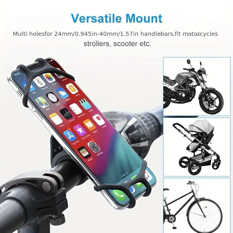 Fahrrad Motorrad Handyhalter Einstellbare 360 ​​Rotation Silikon Fahrrad Handyhalter Telefon Zubehör Handyhalter Fahrrad