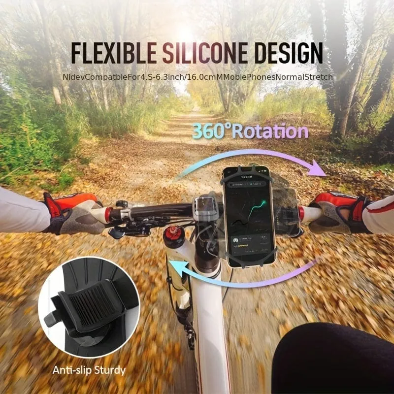 Fahrrad Motorrad Handyhalter Einstellbare 360 ​​Rotation Silikon Fahrrad Handyhalter Telefon Zubehör Handyhalter Fahrrad
