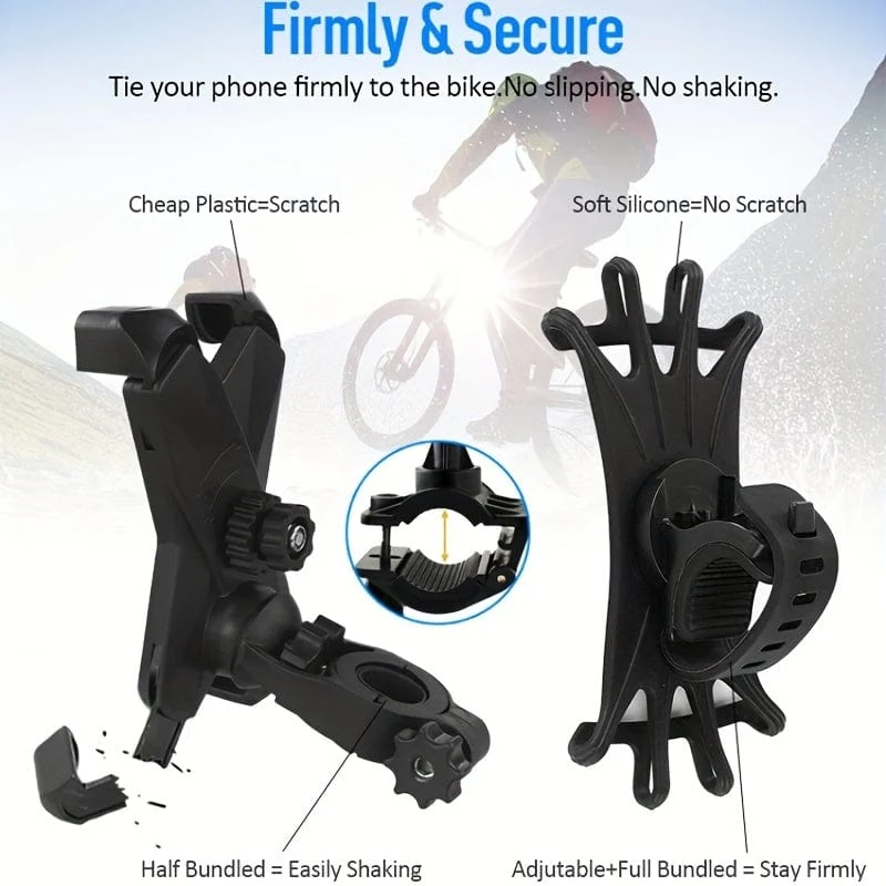 Fahrrad Motorrad Handyhalter Einstellbare 360 ​​Rotation Silikon Fahrrad Handyhalter Telefon Zubehör Handyhalter Fahrrad