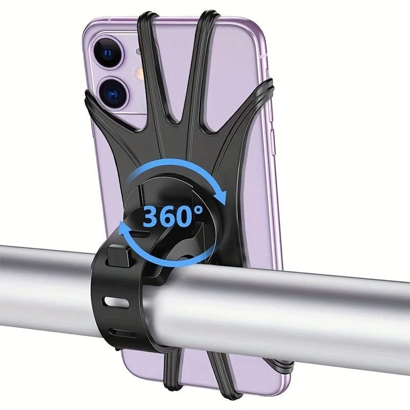 Fahrrad Motorrad Handyhalter Einstellbare 360 ​​Rotation Silikon Fahrrad Handyhalter Telefon Zubehör Handyhalter Fahrrad
