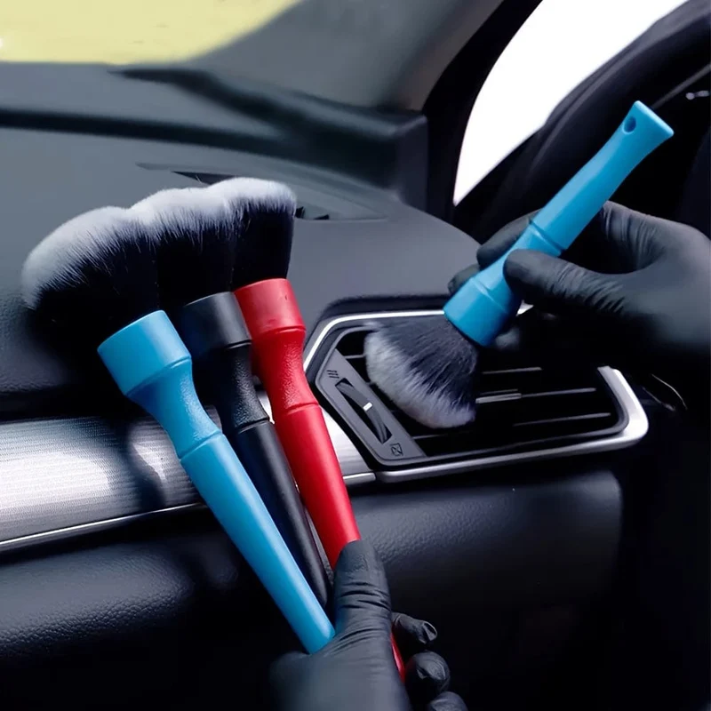 Auto-Bürste, ultraweiche Detaillierungsbürste, superweiche Auto-Innen-Detail-Bürste mit synthetischen Borsten, Auto-Armaturenbrett-Staubtuch-Bürste