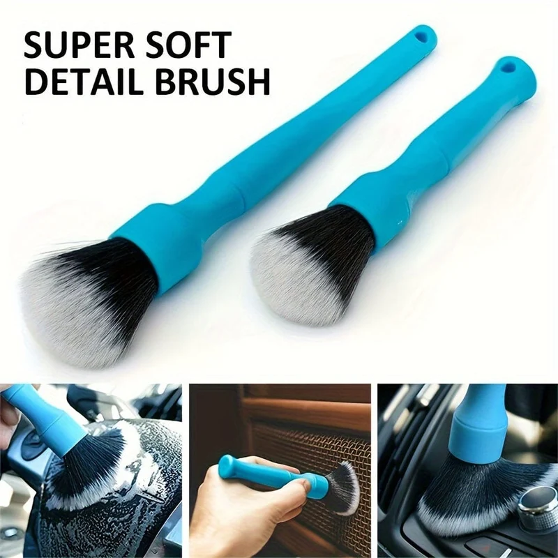 Auto-Bürste, ultraweiche Detaillierungsbürste, superweiche Auto-Innen-Detail-Bürste mit synthetischen Borsten, Auto-Armaturenbrett-Staubtuch-Bürste