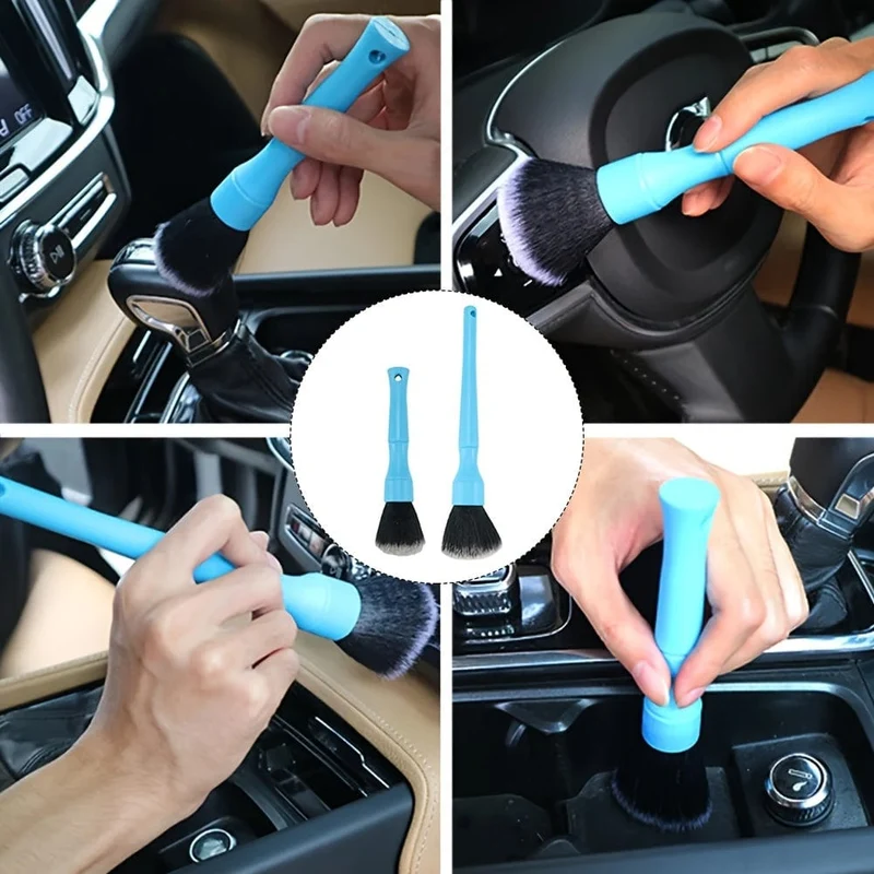 Auto-Bürste, ultraweiche Detaillierungsbürste, superweiche Auto-Innen-Detail-Bürste mit synthetischen Borsten, Auto-Armaturenbrett-Staubtuch-Bürste