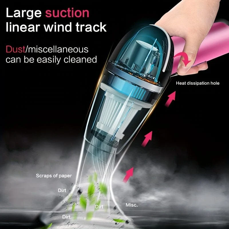 Auto-Staubsauger, starker Sog, Super-Power, Trocken- und Nassreinigung, Katzenhaar, Haustierhaar, multifunktionaler tragbarer Mini-Handheld