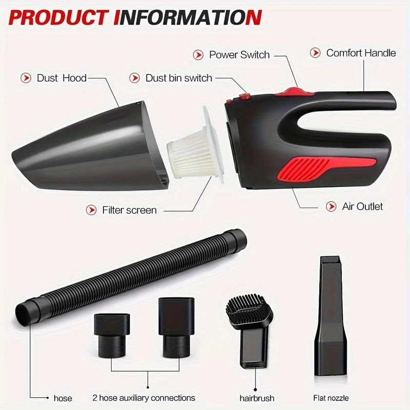 Hause Auto Dual-use-High-power Handheld Drahtlose Auto Staubsauger USB Lade Drahtlose Mini Auto Staubsauger