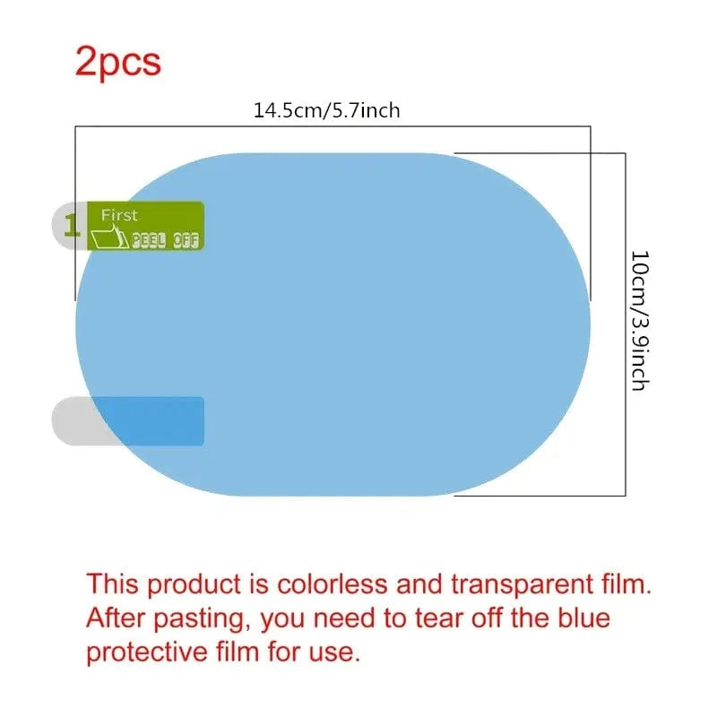 2 Pcs Regendicht Auto Rückspiegel Aufkleber Anti-fog Schutz Film Regen Schild