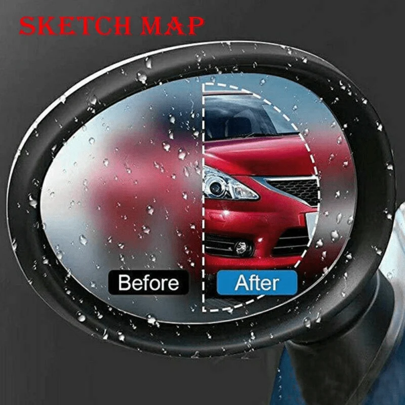 2 Pcs Regendicht Auto Rückspiegel Aufkleber Anti-fog Schutz Film Regen Schild