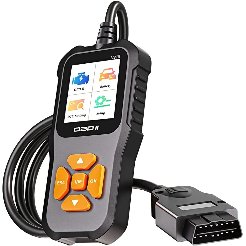 Auto-OBD2-Scanner, Motorlicht-Fehlercode-Lesegerät, Batteriespannung-Lesegerät für alle Fahrzeuge mit OBD-II-Protokoll seit 1996, Farbbildschirm V318