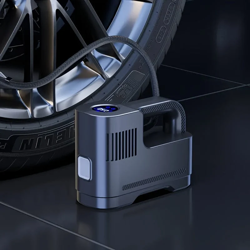 1 Stück tragbare Luftkompressorpumpe, kabelgebundener digitaler Reifenfüller, Auto-Luftpumpe, für Auto-Motorrad-LED-Leuchten Reifenfüller