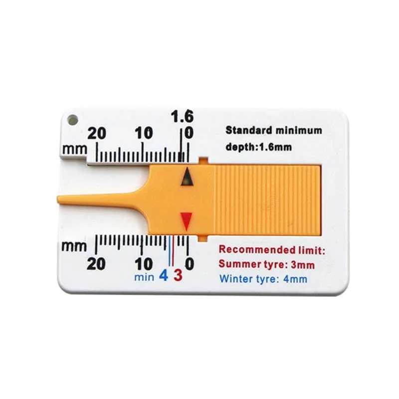 Messen Sie die Profiltiefe Ihres Reifens genau mit diesem 0–20 mm großen Reifentiefenmesser für Autoräder.