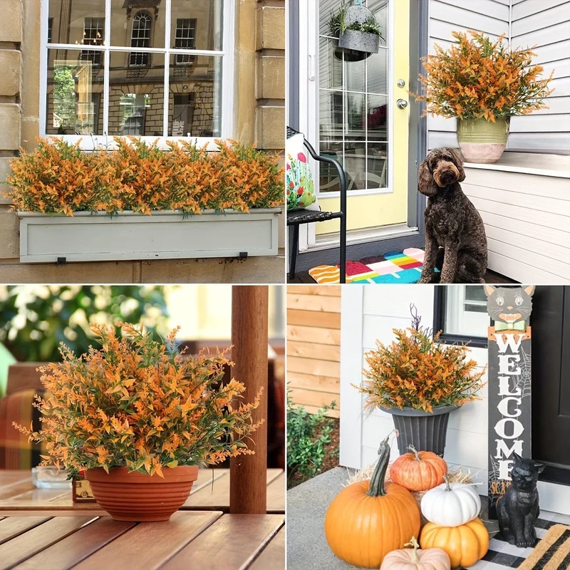 10 Bündel künstliche Lavendelblüten für den Außenbereich, UV-beständig, Kunstblumen, kein Verblassen, künstliche Kunststoffpflanzen, Garten, Veranda, Fensterkasten, Dekoration für drinnen und draußen, hängende Pflanzgefäße, Zuhause, Küche, Büro, Hochzeit, Gartendekoration