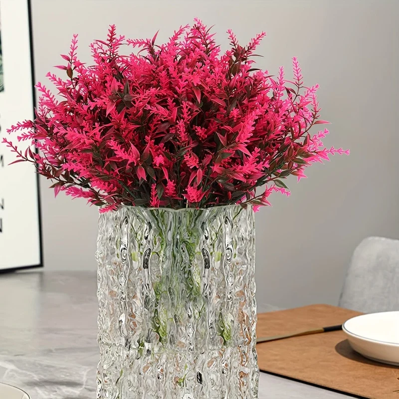 10 Bündel künstliche Lavendelblüten für den Außenbereich, UV-beständig, Kunstblumen, kein Verblassen, künstliche Kunststoffpflanzen, Garten, Veranda, Fensterkasten, Dekoration für drinnen und draußen, hängende Pflanzgefäße, Zuhause, Küche, Büro, Hochzeit, Gartendekoration