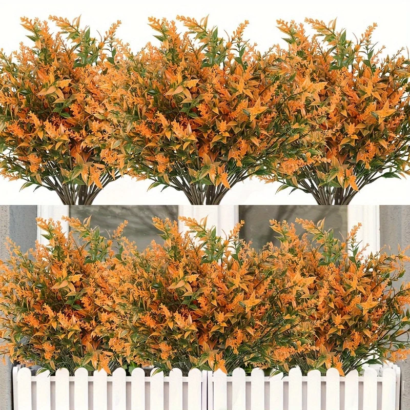 10 Bündel künstliche Lavendelblüten für den Außenbereich, UV-beständig, Kunstblumen, kein Verblassen, künstliche Kunststoffpflanzen, Garten, Veranda, Fensterkasten, Dekoration für drinnen und draußen, hängende Pflanzgefäße, Zuhause, Küche, Büro, Hochzeit, Gartendekoration