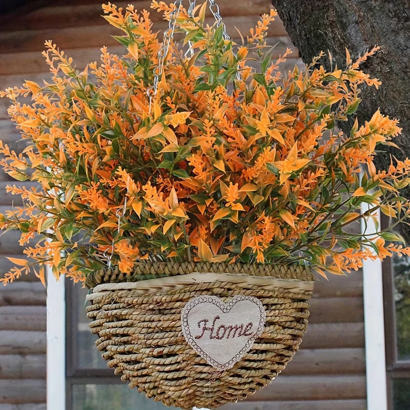 10 Bündel künstliche Lavendelblüten für den Außenbereich, UV-beständig, Kunstblumen, kein Verblassen, künstliche Kunststoffpflanzen, Garten, Veranda, Fensterkasten, Dekoration für drinnen und draußen, hängende Pflanzgefäße, Zuhause, Küche, Büro, Hochzeit, Gartendekoration