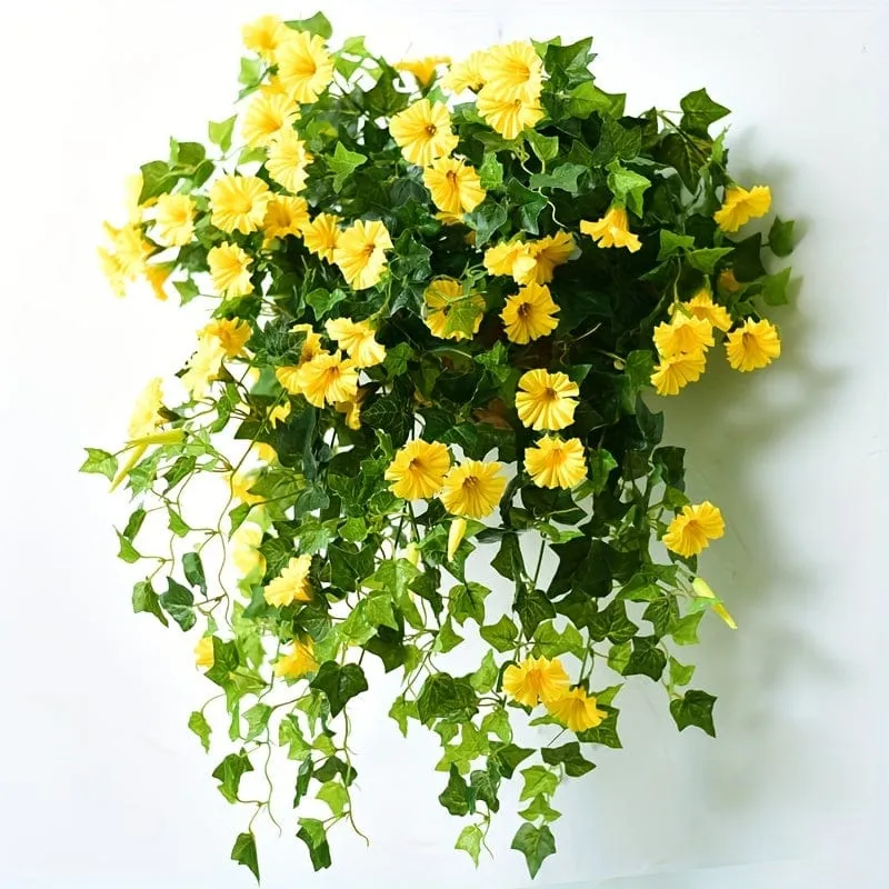 1 Stück künstliche Petunien-Blumen-Hängepflanze – perfekt für Außen-/Innendekoration.