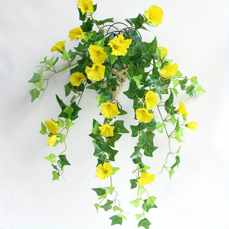 1 Stück künstliche Petunien-Blumen-Hängepflanze – perfekt für Außen-/Innendekoration.