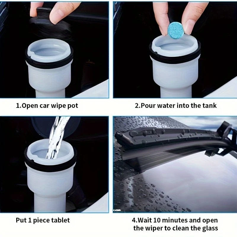 10/40 Stück Feststoffreiniger Auto Scheibenwischer Brausetabletten, Glas Toilettenreinigung Autozubehör