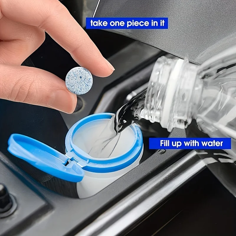 10/40 Stück Feststoffreiniger Auto Scheibenwischer Brausetabletten, Glas Toilettenreinigung Autozubehör