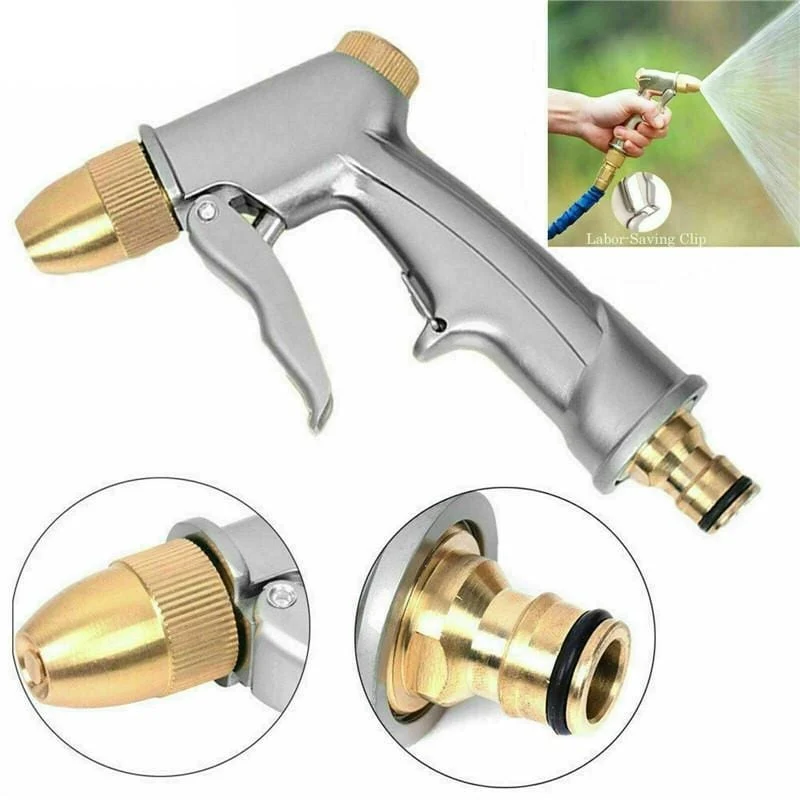 1pc Hochdruck-Wasser-Spritzpistole Messing Düse Garten Schlauch Rohr Rasen Auto Waschen Wasser Pistole