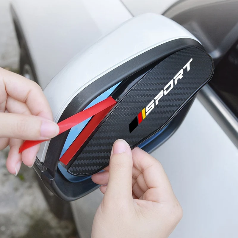 2 stücke Auto Rückspiegel Regen Augenbraue Carbon Fiber Spiegel Regen Schnee Blocker Sonnenblende Für Audi Für BMW Für mercedes Für Benz Für VW Für Toyota