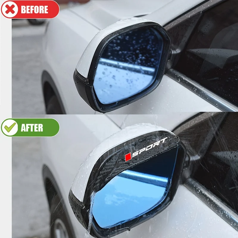 2 stücke Auto Rückspiegel Regen Augenbraue Carbon Fiber Spiegel Regen Schnee Blocker Sonnenblende Für Audi Für BMW Für mercedes Für Benz Für VW Für Toyota