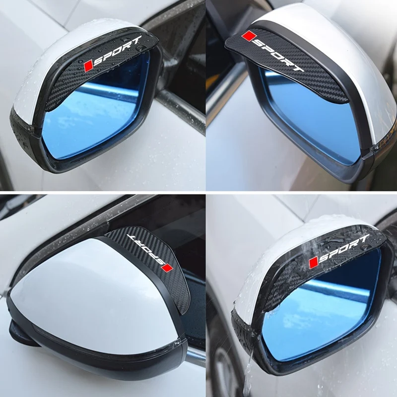 2 stücke Auto Rückspiegel Regen Augenbraue Carbon Fiber Spiegel Regen Schnee Blocker Sonnenblende Für Audi Für BMW Für mercedes Für Benz Für VW Für Toyota